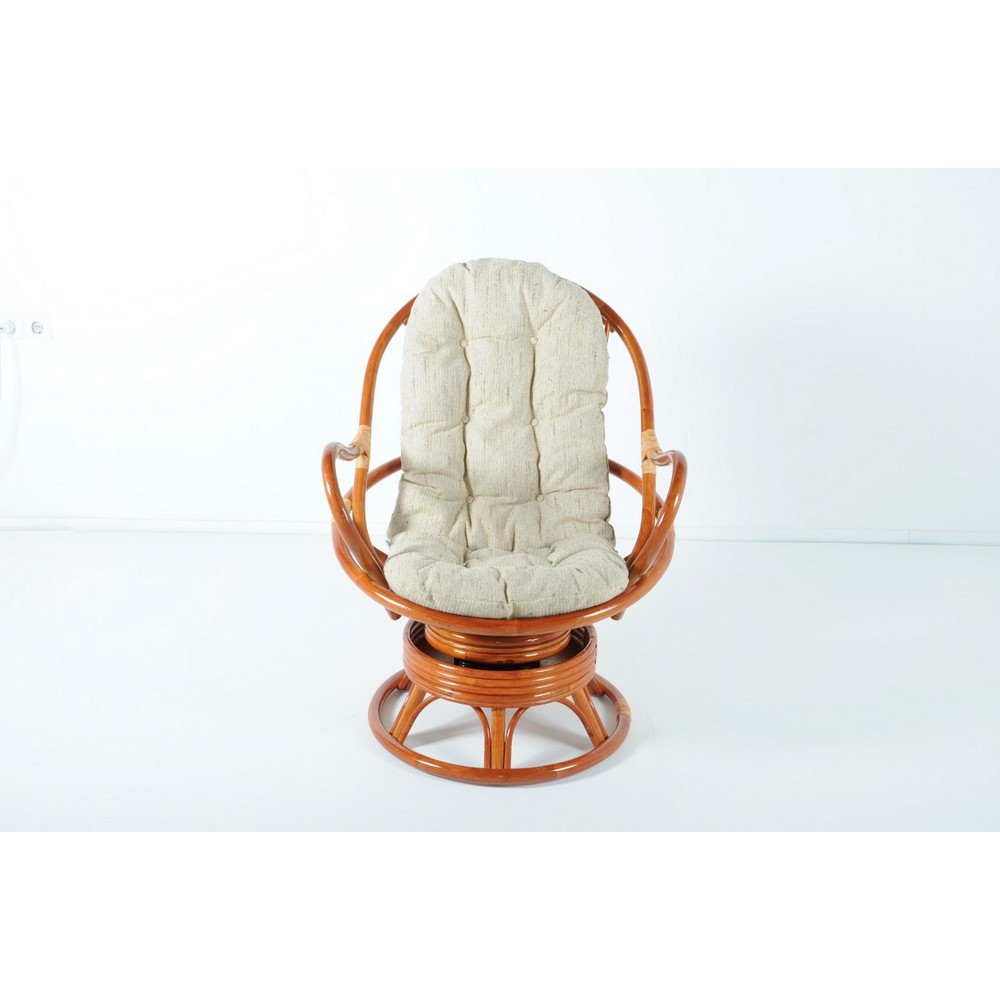 Кресло вращающееся 05-01 из натурального ротанга, цвет: коньяк Кресло вращающееся 05-01 из натурального ротанга, цвет: коньяк