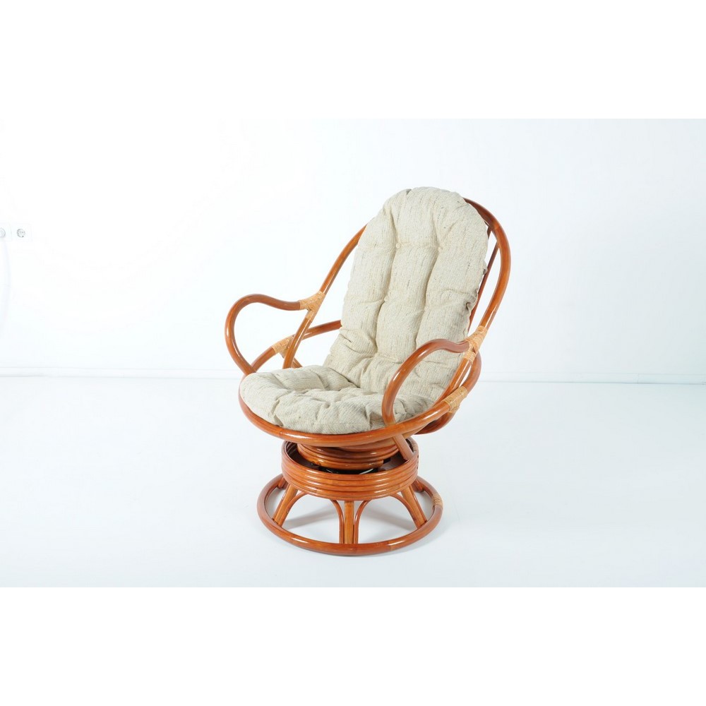 Кресло вращающееся 05-01 из натурального ротанга, цвет: коньяк Кресло вращающееся 05-01 из натурального ротанга, цвет: коньяк