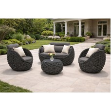 Комплект мебели БАЛИ из плетёного роупа черный