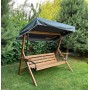Садовые трехместные деревянные качели КОРСИКА лиственница