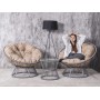 Набор ПАПАСАН ПЛЮС ШНУР 2 кресла + столик Светло-серый