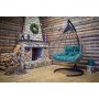 Подвесное двухместное кресло-кокон FISHT горячий шоколад + каркас
