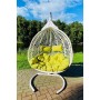 Подвесное двухместное кресло-кокон ФИДЖИ белый + каркас