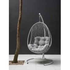 Подвесное кресло-кокон COMFORT серый + каркас