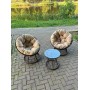 Набор садовый ПАПАСАН 2 кресла + столик Коричневый