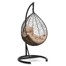 Подвесное кресло-кокон SEVILLA COMFORT коричневый  + каркас