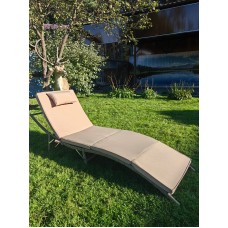 Шезлонг складной из искусственного ротанга Ливерпуль — Greige