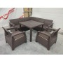 Обеденная группа под искусственный ротанг Yalta large set