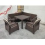 Обеденная группа под искусственный ротанг Yalta large set
