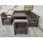 Обеденная группа под искусственный ротанг Yalta large set
