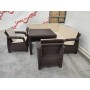 Обеденная группа под искусственный ротанг Yalta large set