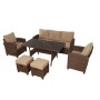 Обеденная группа плетеной мебели Джуми «Jumi» Шоколад