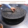 Обеденный комплект из литого алюминия стол Барбекю-4(122см) + 6 кресел ЛИОН «LION» бронза арт.С-05 bronze-6