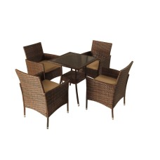 Обеденная группа на 4 персоны стол Лайт, 4 кресла Анкор Шоколад