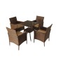Обеденная группа на 4 персоны стол Лайт, 4 кресла Анкор Шоколад