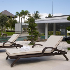 Шезлонг из искусственного ротанга Империал — Шоколад
