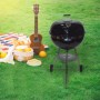 Гриль угольный Grill BBQ мобильный, модель 22018B с хромированной решеткой