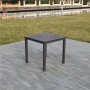 Алюминиевый квадратный стол  80*80 ПОЛИВУД-1 «POLYWOOD-1» цвет каштан арт.1024