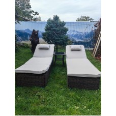 Комплект шезлонгов из искусственного ротанга Орландо с столиком Мара-2 Шоколад