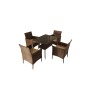 Обеденная группа на 4 персоны стол Монреаль и 4 кресла Анкор Шоколад