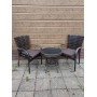Кофейный набор из искусственный ротанга стол Фуджи и 2 кресла Милан Шоколад
