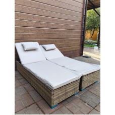 Комплект шезлонгов из искусственного ротанга Орландо Greige