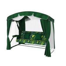 Качели садовые 3-х местные Караван Люкс — Зеленый