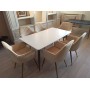 Обеденная группа стол ФАВОРИТ “FAVORITE” + 6 бежевых кресел Кристи “CHRISTY”