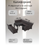 Комплект садовой мебели под ротанг Калифорния “California“с П- образный диваном 136х264х136 см 6 мест, 3х местным диваном , без подушек со столом 95х95см