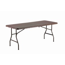 Стол складной садовый Мир Дачника 180x74x74см HDPE под ротанг шоколад