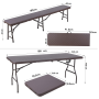 Стол складной садовый Мир Дачника 180x74x74см HDPE под ротанг шоколад