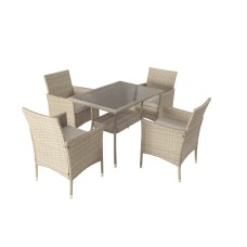 Обеденная группа на 4 персоны стол Монреаль и 4 кресла Анкор Greige