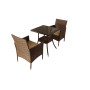 Обеденная группа на 2 персоны стол Лайт и 2 кресла Анкор Шоколад