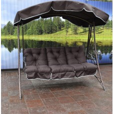 Кованные садовые качели «Добрыня» (3-х местные)