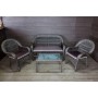Садовый комплект из искусственного ротанга Мэдисон НЬЮ (Medison NEW) terrace set  с прямоугольным столиком с подушками на сиденье