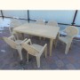 Комплект пластиковой мебели (стол прямоугольный «Нирвана» 1500х900+ 6 кресел «Барселона»)