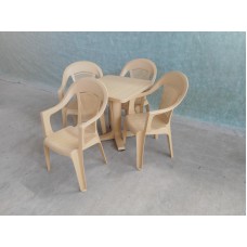 Комплект пластиковой мебели стол Бали «Bali» + 4 кресла Элеган