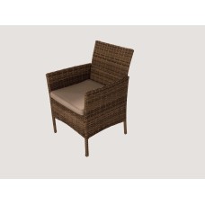 Комплект кресел плетеных из полиротанга Вирджиния (Анкор) с подушкой 5 мм — Шоколад