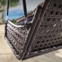 Садовые качели Arabo Lux с элементами ковки и плетения из искусственного ротанга