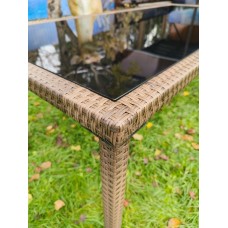 Стол из искусственного ротанга Милан 160х90см для дачи (Brown)