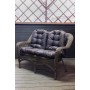 Двухместный диван из ротанга МЭДИСОН «MADISON» арт.М03195 brown с подушками на сидение и спинку