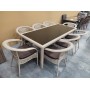 Комплект мебели из искусственного ротанга стол Египет + 8 кресел Руардин Wood