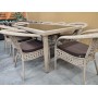 Комплект мебели из искусственного ротанга стол Египет + 8 кресел Руардин Wood