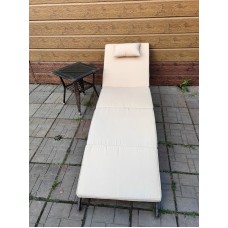 Комплект мебели под искусственный ротанг шезлонг Ливерпуль и столик Мара-2 Шоколад