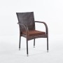 Комплект мебели из искусственного ротанга Вайнхейвен 80х80 + 4 кресла Милан Dark Brown