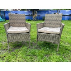 Комплект кресел плетеных из полиротанга Вирджиния (Анкор) с подушкой 5 мм — Greige