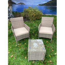 Комплект мебели из ротанга «VIRGINIYA BALCONY SET» Greige