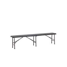 Скамейка Складная садовая Мир Дачника 183x28x43 см HDPE под ротанг шоколад