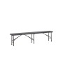 Скамейка Складная садовая Мир Дачника 183x28x43 см HDPE под ротанг шоколад