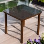 Стол квадратный 80х80 БАМБУК/ТЕСЛИН «BAMBOO/TESLIN»